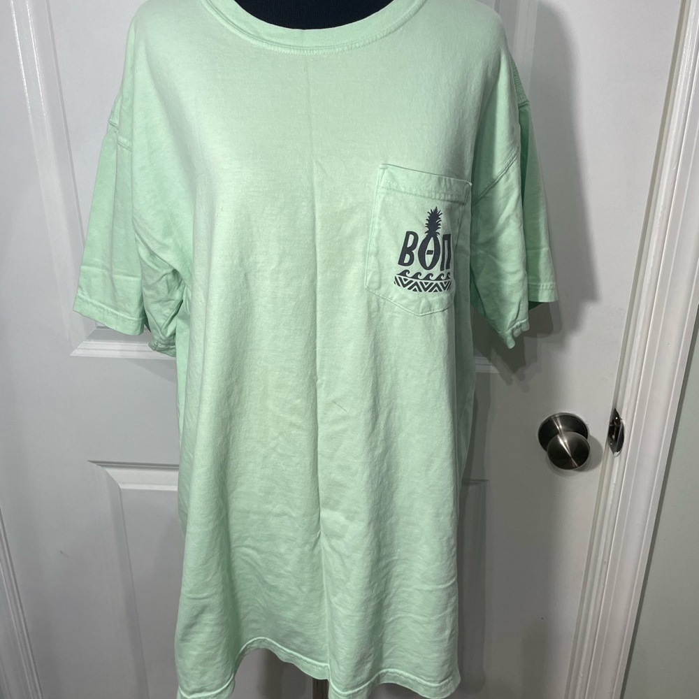 Comfort Colors Light Green Graphic Tee Size Large CB-AQ